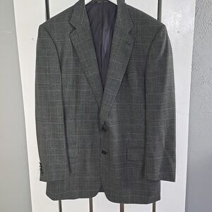 Ermenegildo Zegna Men's Wool Sport Coat Blazer 44L Grey Blue High Performance